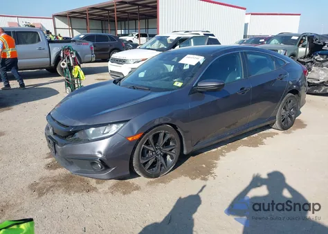 2019 Honda Civic Sport z USA, uszkodzony, nr VIN 2HGFC2F80KH541690
